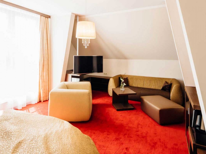 Mühlensuite - Blick vom Bett