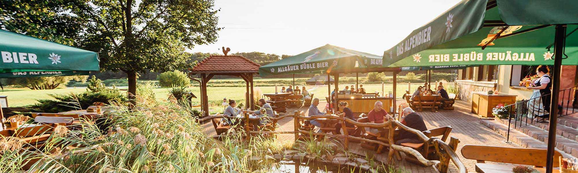 Beer garden of the restaurant